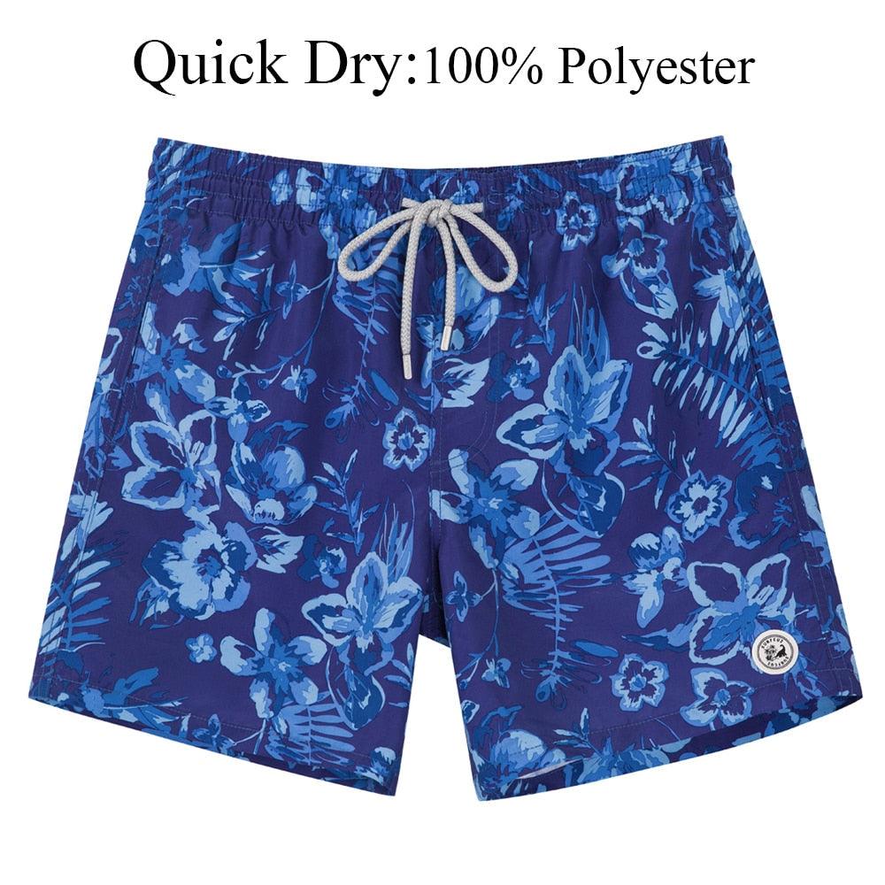 Men's Swim Shorts Quick Dry Beach Board Shorts with Mesh Lining New Summer Swimwear Surfing Swim Trunks for Men Men's Shorts Athletic Shorts Men's Spring and Summer Street Leisure Sports Drawstring Men's Short