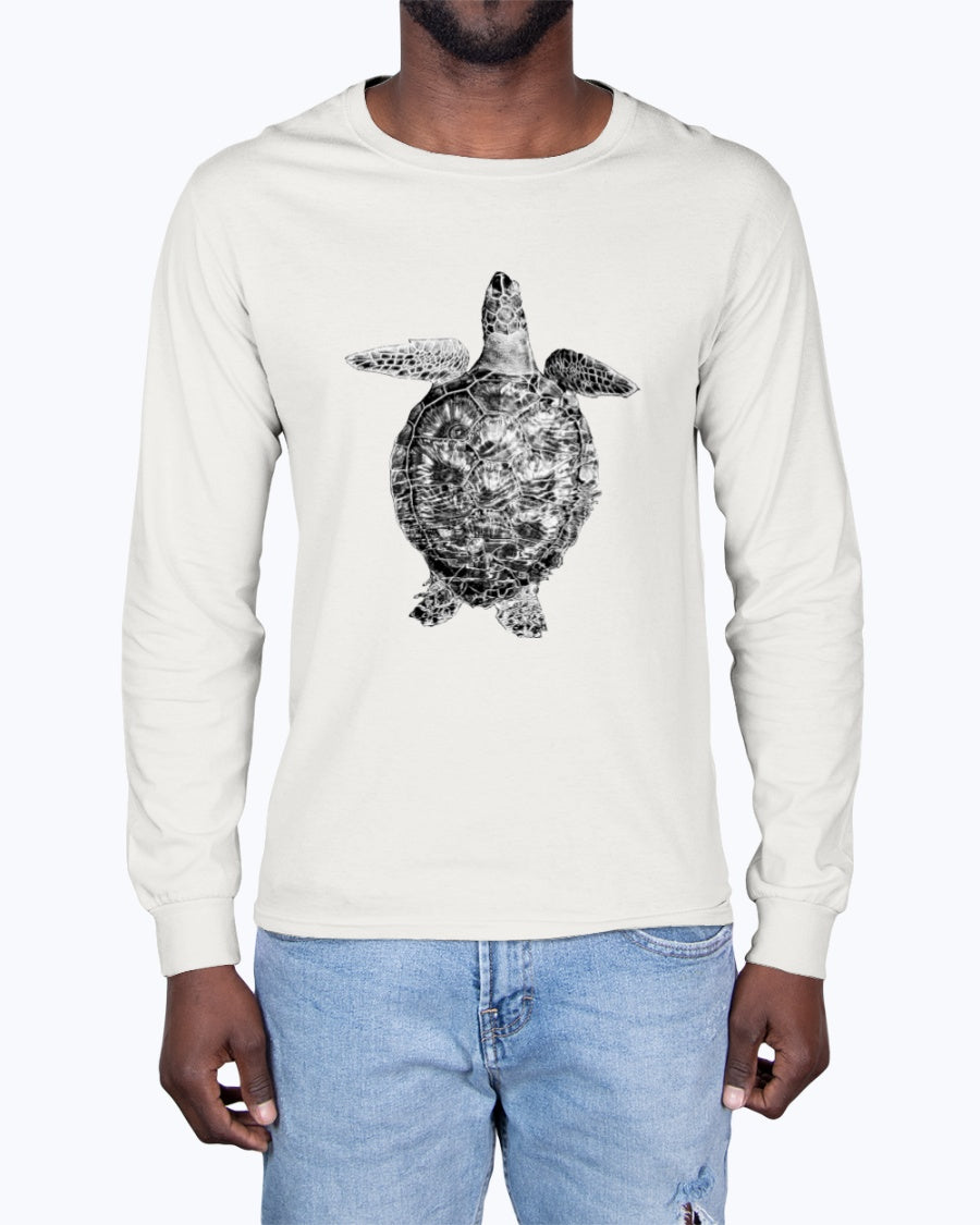 Sea Turtle Swimming Along Sarasota Florida Coast, Sea Turtles, Ocean lovers, turtle fans, Moss Apparel, Unisex Long Sleeve T-Shirt